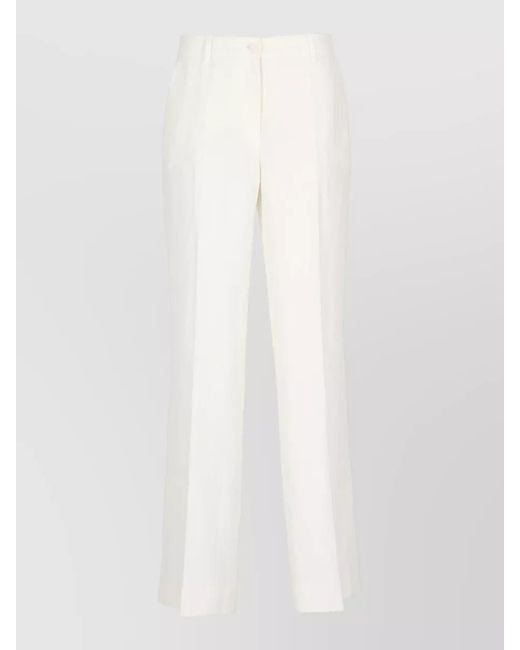P.A.R.O.S.H. White Wide-Leg Trousers