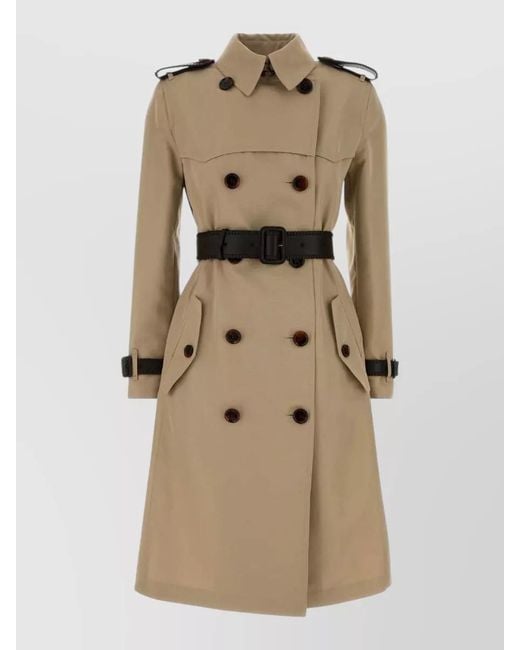 Burberry Natural Gabardine Trench Coat Epaulettes Storm Flap