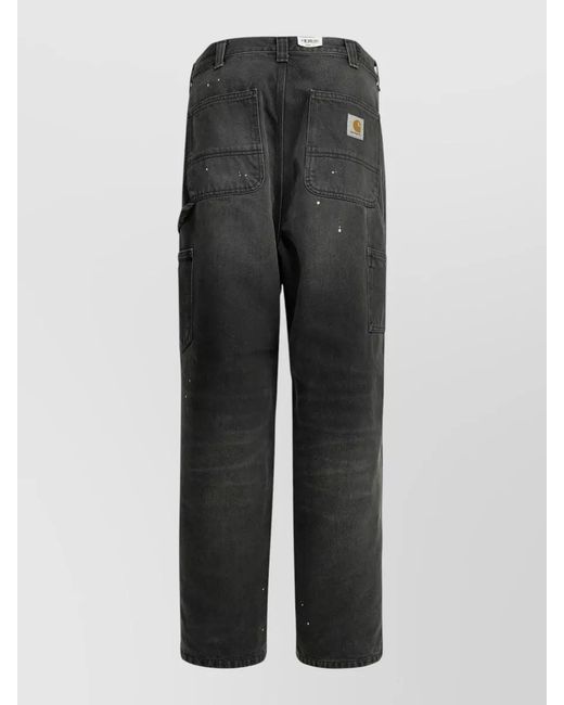 Carhartt Black Straight-Leg Denim Work Pants for men