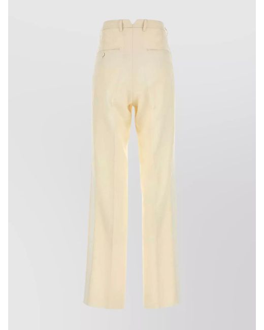 Maison Margiela Natural Mohair Silk Straight Trousers