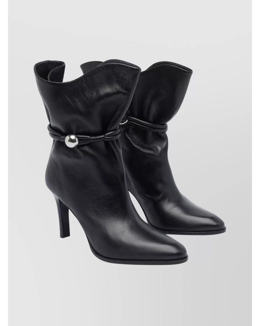Isabel Marant Black Leather Ankle Boots