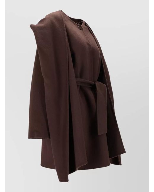 P.A.R.O.S.H. Brown Wool Poncho