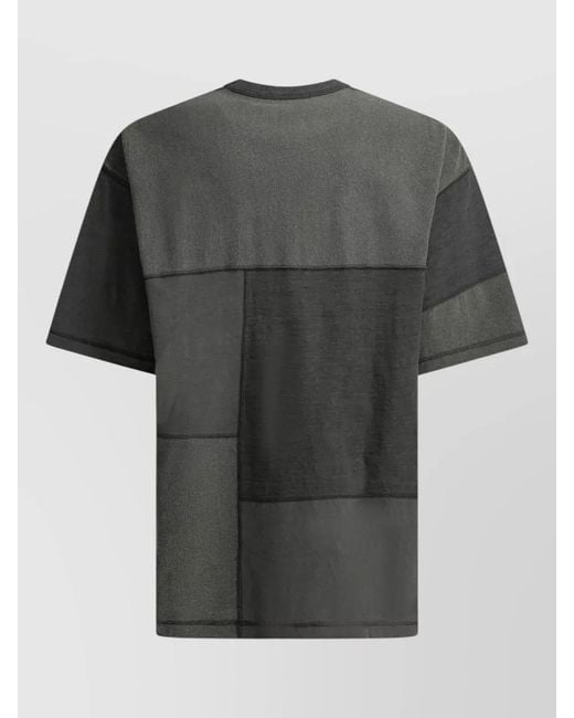 Comme des Garçons Gray Patchwork Crewneck T-Shirt for men