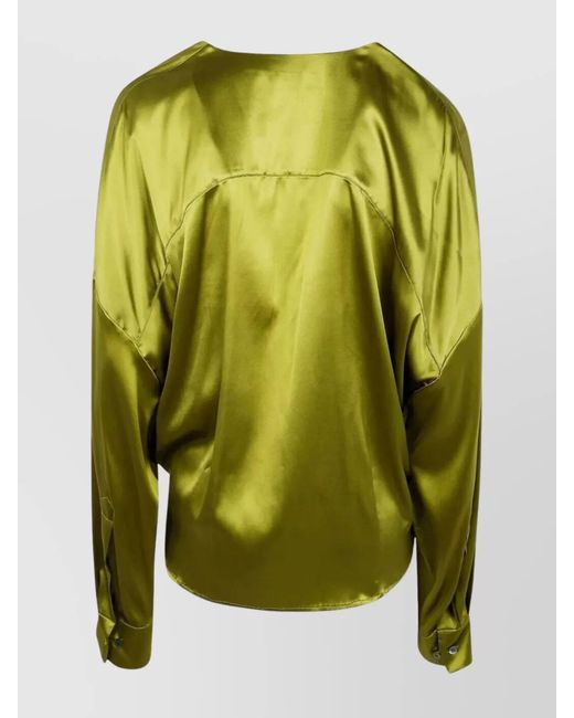Dries Van Noten Green Silk Blouse