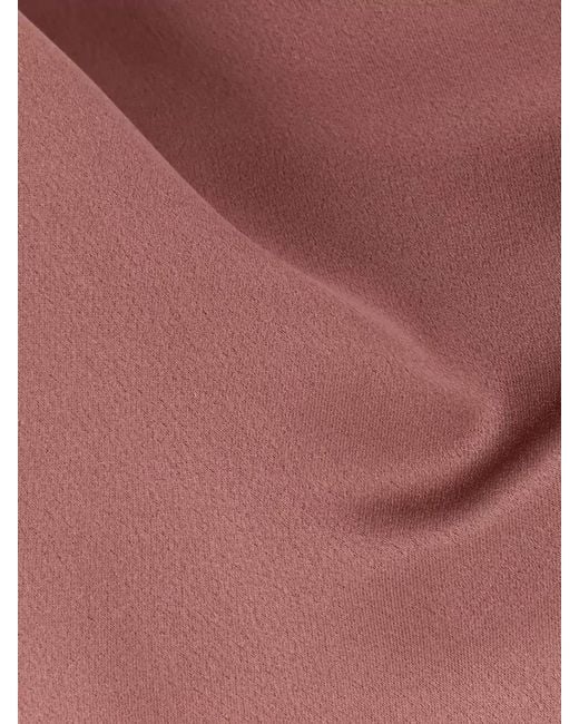 Alysi Red Satin Top Adjustable Strap Asymmetrical Cutout Back