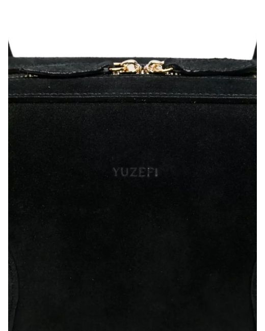 Yuzefi Black Leather Shoulder Bag