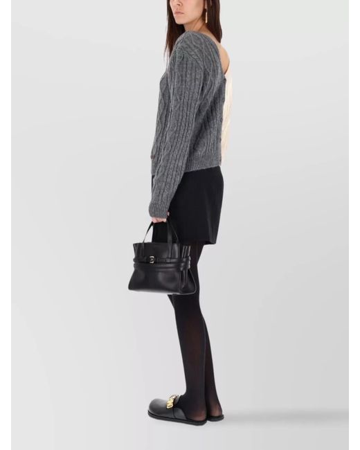 Moschino Gray Two-Tone Cardigan