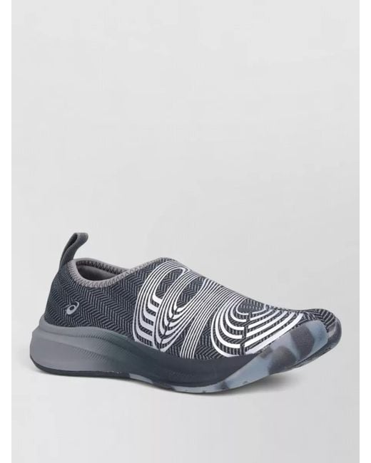 Asics Blue Low Top Sneakers Patterned Upper Pull Tab
