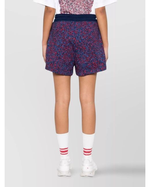 Adidas By Stella McCartney Blue Logo Cotton Knee-Length Shorts