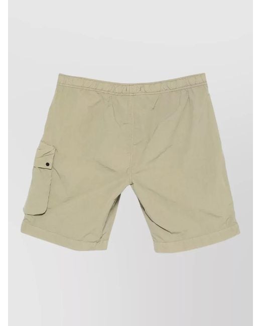 C P Company Natural Swim Shorts Elastic Waistband Cargo Pocket for men