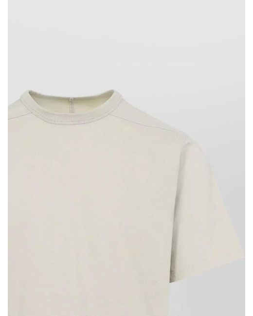 Rick Owens White Cotton Short-Sleeve T-Shirt for men