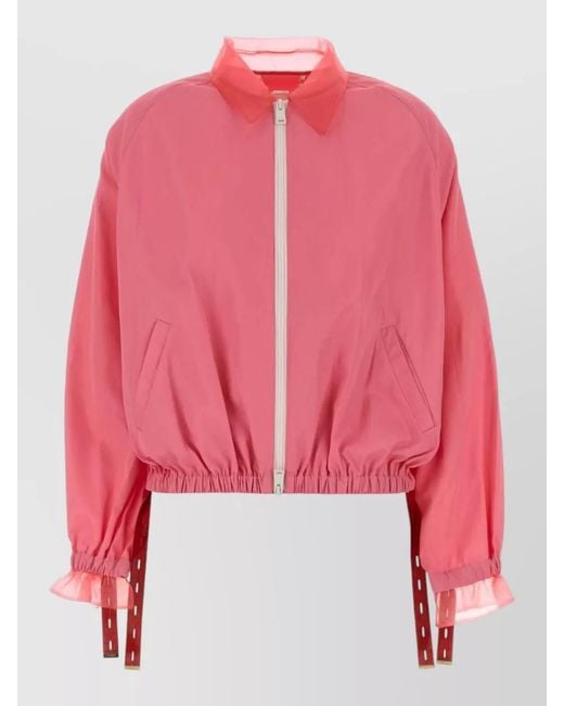Fendi Pink Relaxed-Fit Bomber Jacket