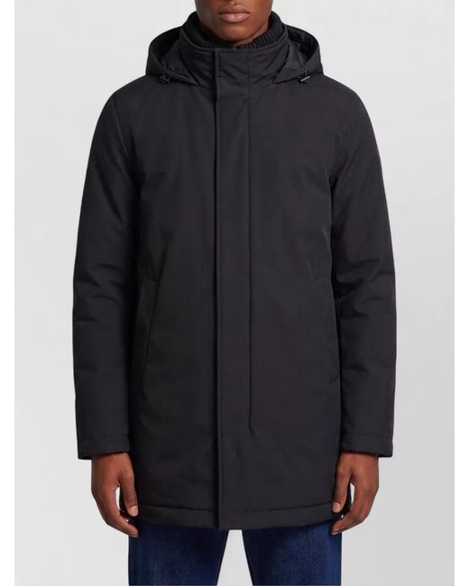 Herno Blue Down Hooded Padded Coat for men