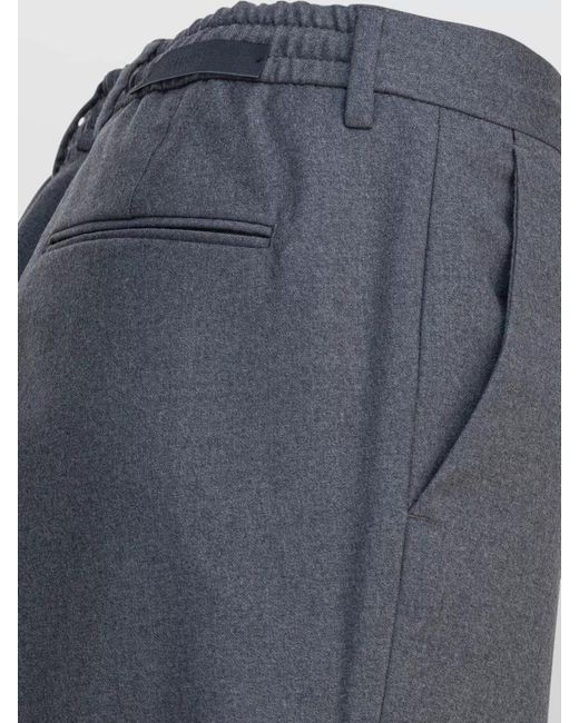 Briglia 1949 Gray Tailored Trousers Belt Loops Drawstring Waist
