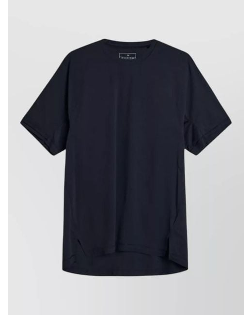 Y-3 Blue Logo Crew Neck Relaxed Fit T Shirt for men