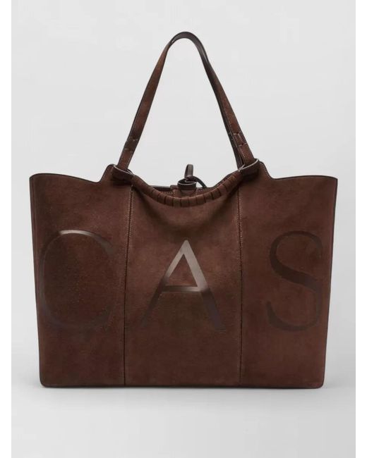 Casadei Brown Leather Tote Bag