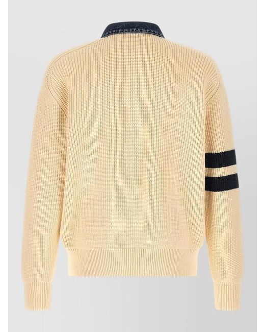 DSquared² Blue Denim Mix D2 Knit Cardigan for men