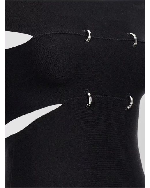 McQueen Black Off-The-Shoulder Cutout Top