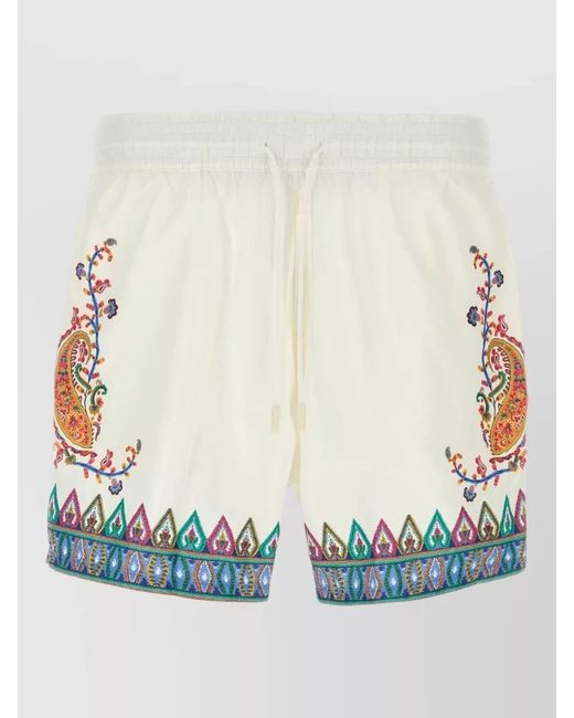 Etro Blue Polyester Tailored Swim Shorts for men