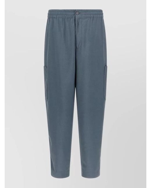 KENZO Blue Jogger Shorts Cargo Style Side Pockets for men