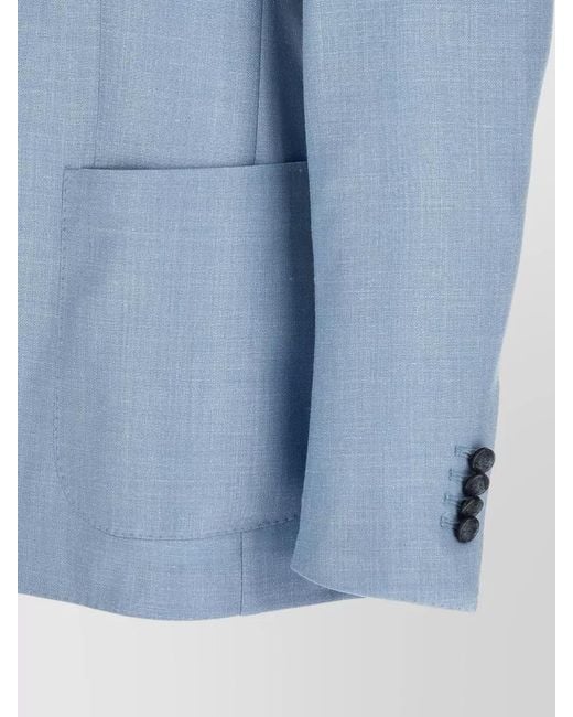 Tagliatore Blue Virgin Wool Blazer for men
