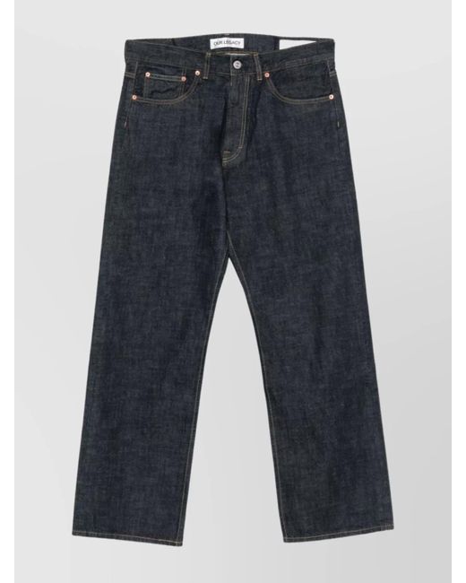 Our Legacy Blue Straight Leg Jeans Belted Loops for men