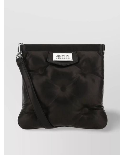 Maison Margiela Black Quilted Leather Shoulder Bag for men