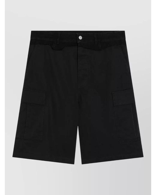 MM6 by Maison Margiela Black Cargo Bermuda Shorts for men