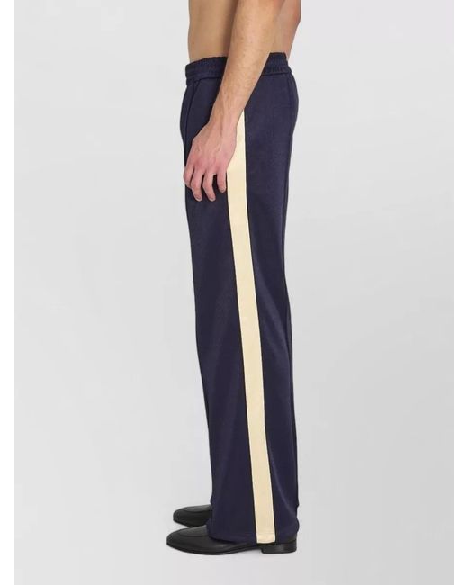 Valentino Garavani Blue Mid-Rise Wide-Leg Track Pants for men