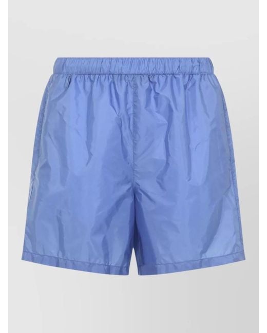 Prada Blue Recycled Nylon Swim Shorts for men
