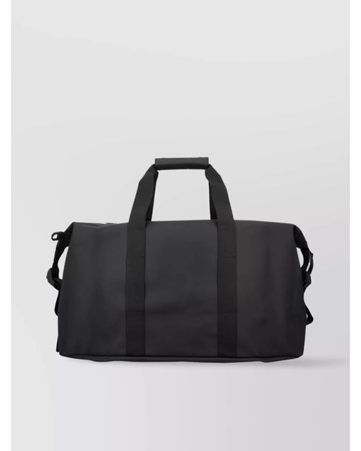 Rains Black Hilo Weekend Bag Detachable Strap for men