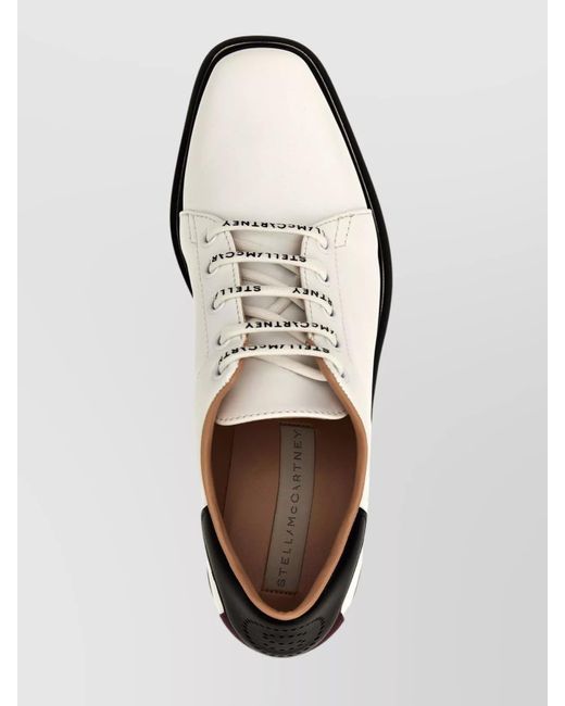 Stella McCartney White Platform Wedge Low-Top Sneakers