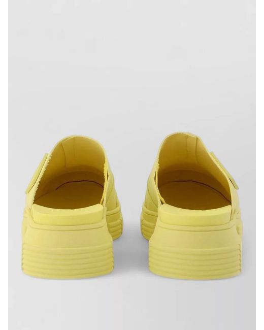 Ganni Green Rubber Platform Mules