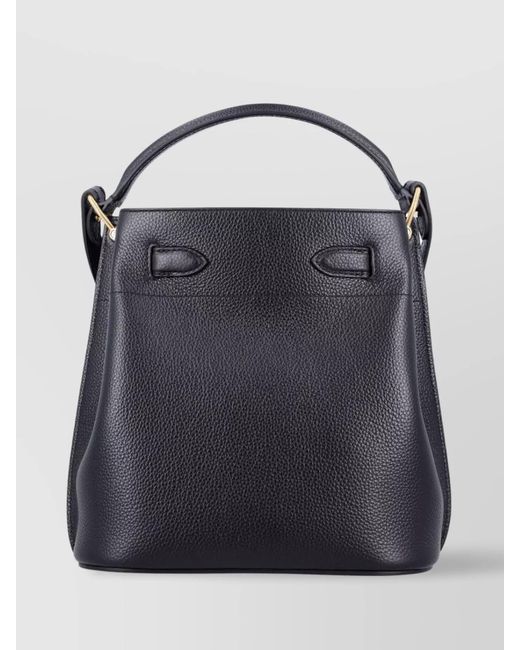 Mulberry Blue Calf Leather Bucket Bag