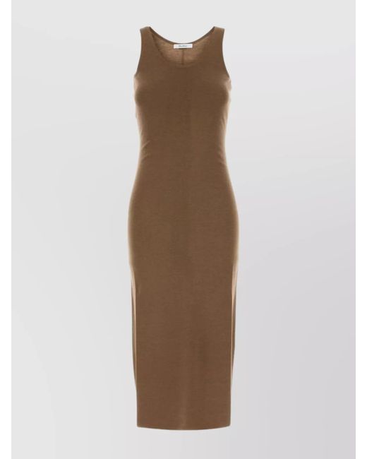 Max Mara Natural Mud Wool Aceri Dress