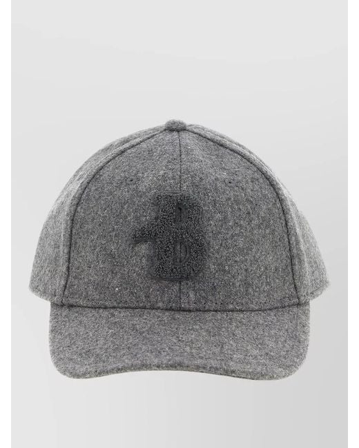 Ballantyne Gray Wool Blend Monogram Patch Baseball Cap for men