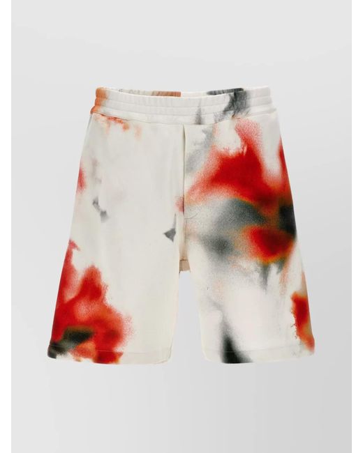 McQueen Cotton Mid-Rise Knee-Length Tailored Shorts for men