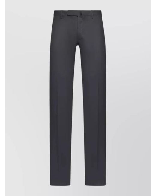 Incotex Gray Straight-Leg Chino Trousers for men