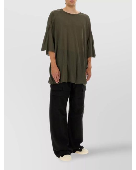 Rick Owens Green Cotton T-Shirt for men