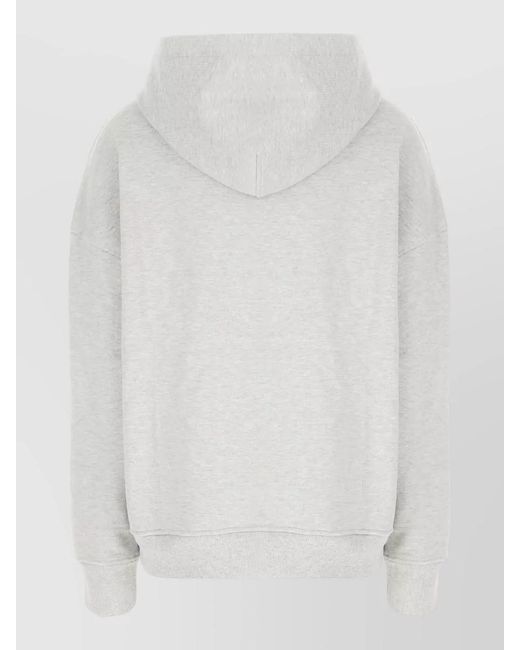 Fiorucci White Hooded Top Kangaroo Pocket Ribbed Cuffs