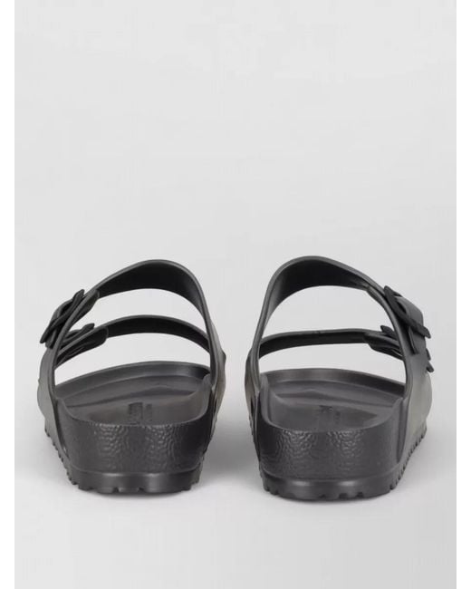 Birkenstock Gray Sandals Open Toe Flat Sole Double Strap