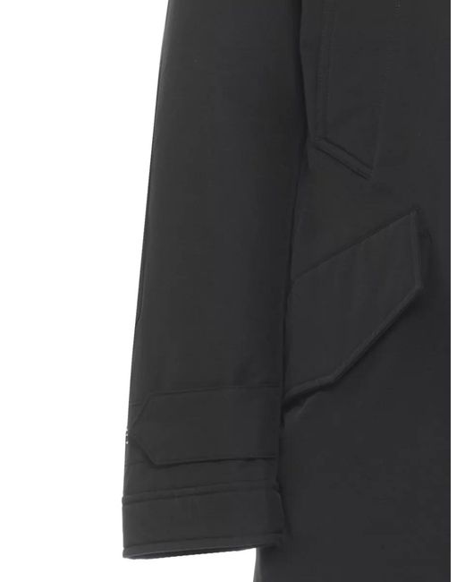 Woolrich Black Hooded Parka for men