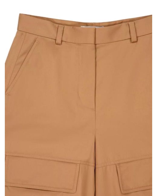 Stella McCartney Natural Cotton Wide-Leg Trousers