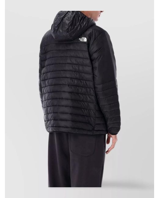 The North Face Blue Nylon Hooded Quilted Puffer Jacket for men