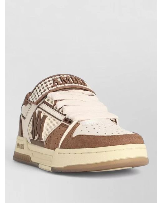Amiri Pink Leather Low-Top Sneakers for men