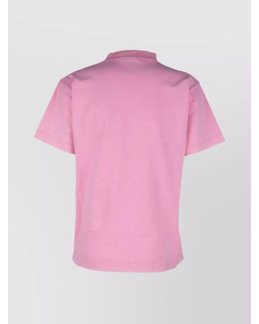 Balenciaga Pink Printed Cotton T-Shirt