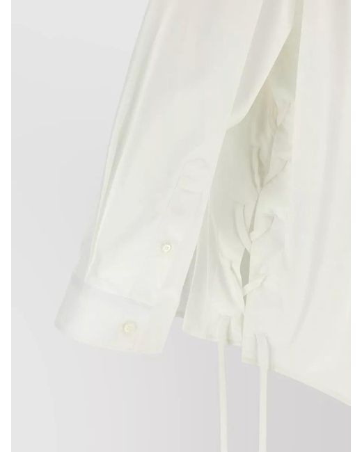 Balenciaga White Shirt Featuring Lace Up Front And Ties
