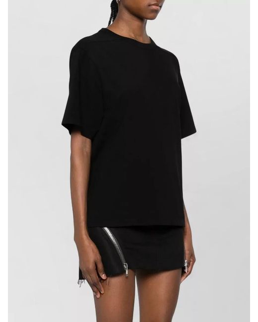 Rick Owens Black Crew Neck Short Sleeve T-Shirt