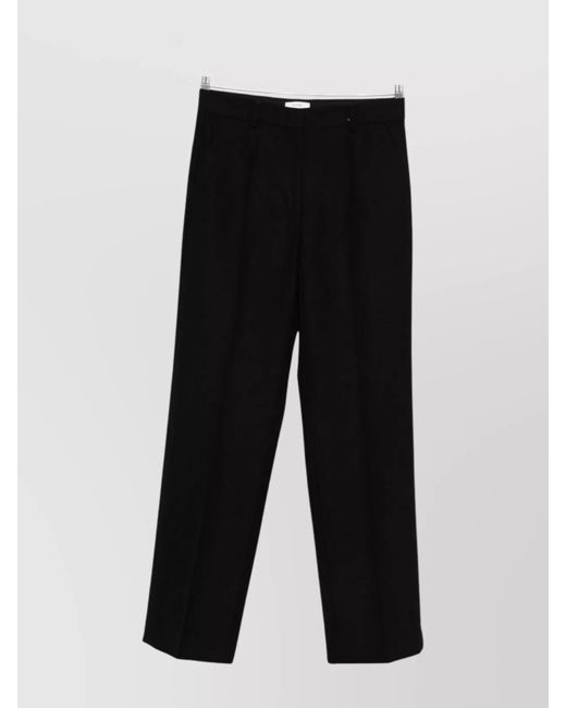 Totême Black Pleated Tailored Trousers