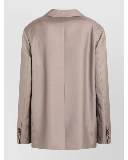Loulou de Saison Natural Double Breasted Wool Jacket